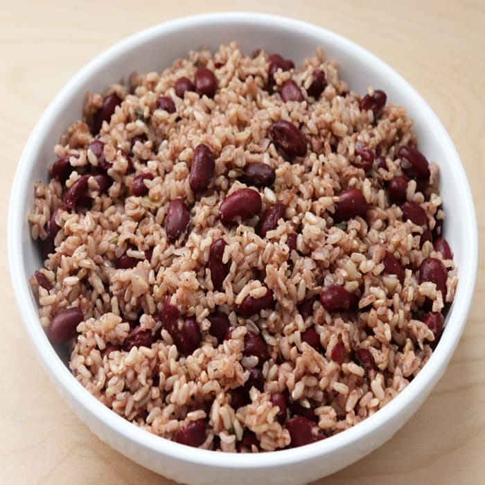 Source photograph of Jamaican Instant Pot Rice and Beans