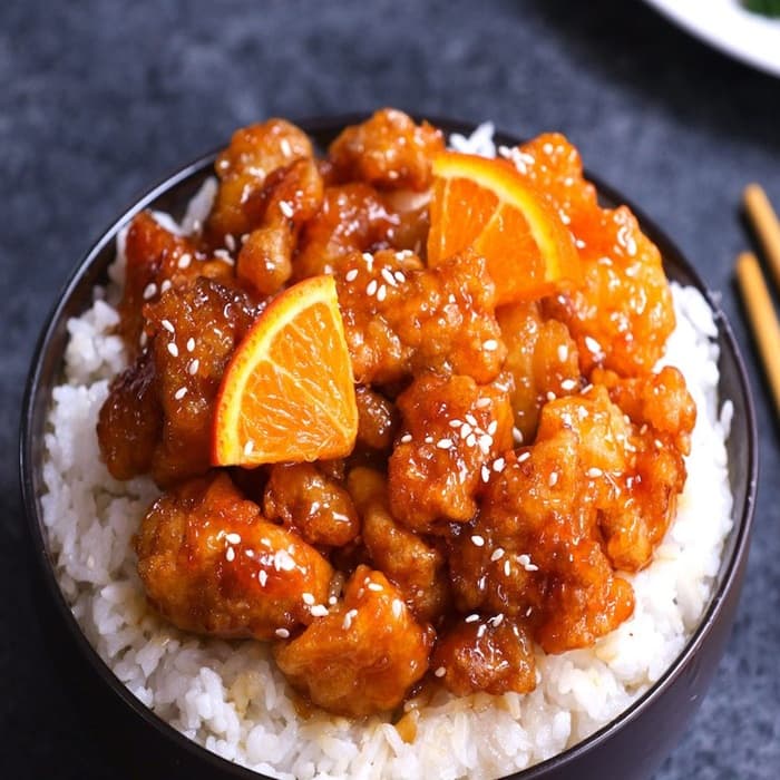 Source photograph of Chinese Orange Chicken