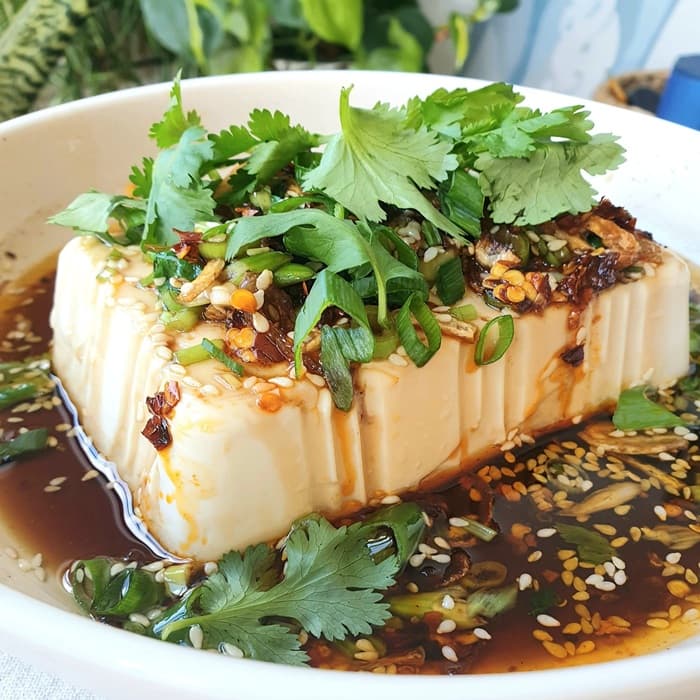 Source photograph of Silken Tofu with Sesame Soy Sauce