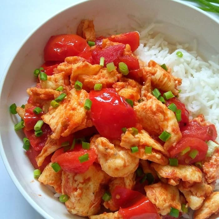 Source photograph of Chinese Tomato Egg Stir Fry