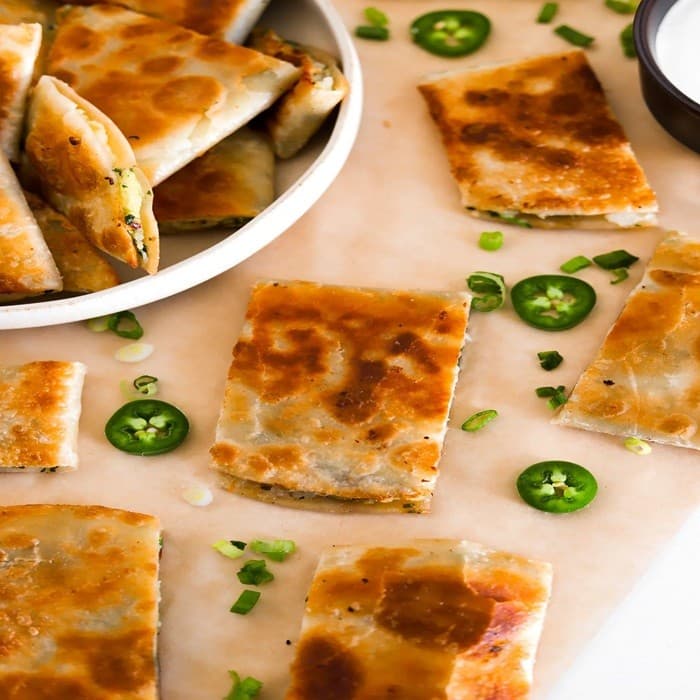 Source photograph of Bolani with Potato Filling