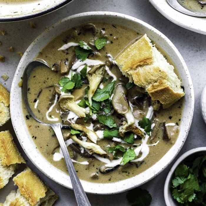Source photograph of Oyster Mushroom Soup