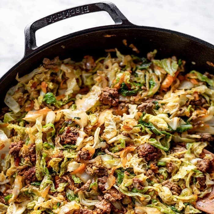 Source photograph of Cabbage with Ground Beef