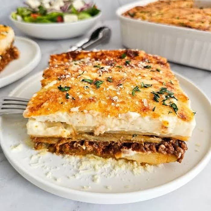 Source photograph of Potato Moussaka Recipe