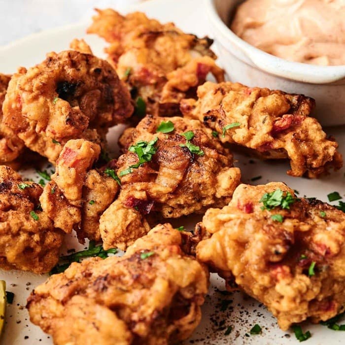 Source photograph of Conch Fritters
