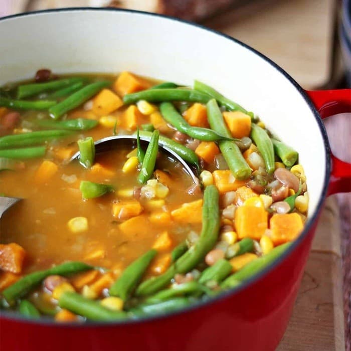 Source photograph of Porotos Granados (Chilean Bean Stew)
