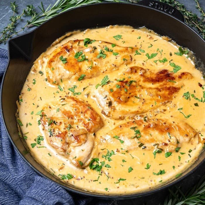 Source photograph of Creamy Mustard Chicken