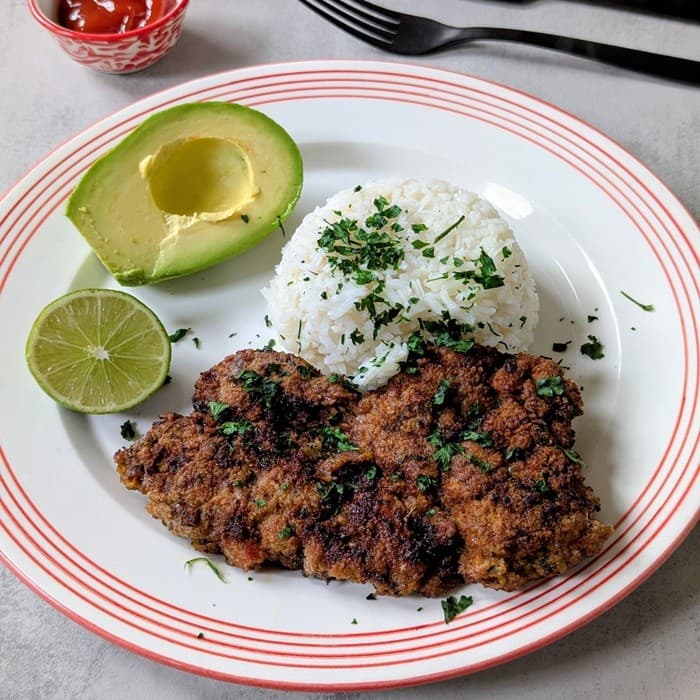 Source photograph of Breaded Steak Recipe (Lomo de Res Apanado)