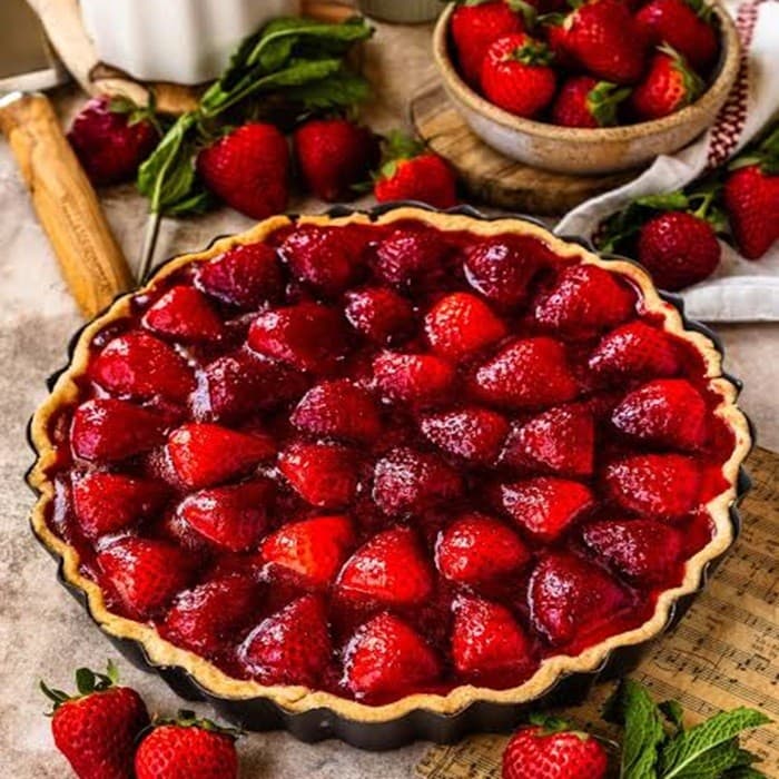 Source photograph of Strawberry tart