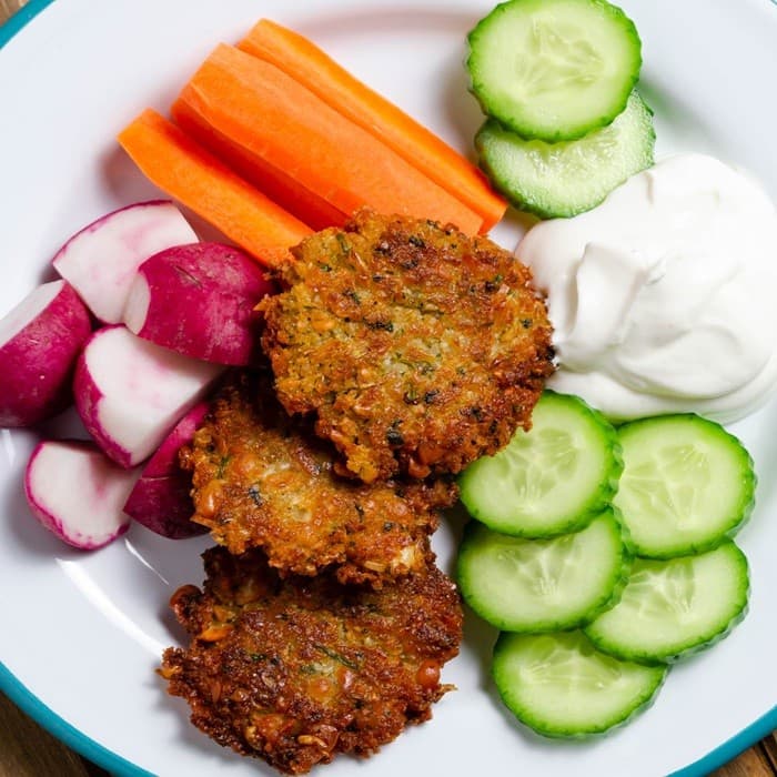 Source photograph of Carrot and Bean Fritters
