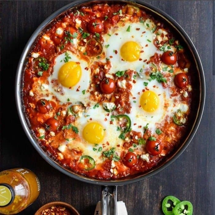 Source photograph of Shakshuka