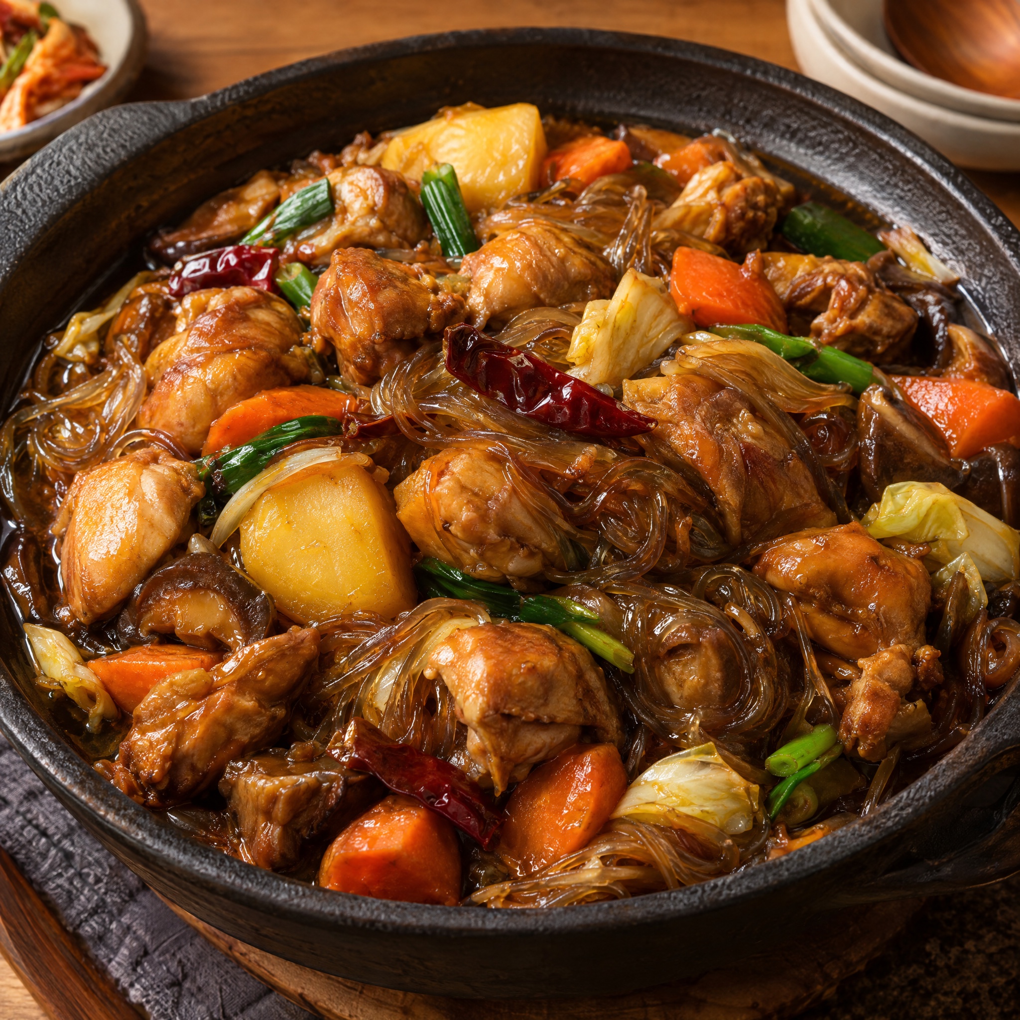 Source photograph of Andong jjimdak. Not official I Want Some Food pixel artwork.