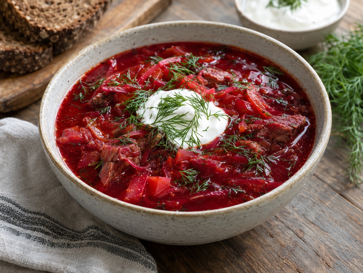 Source photograph of Borscht. Not official I Want Some Food pixel artwork.