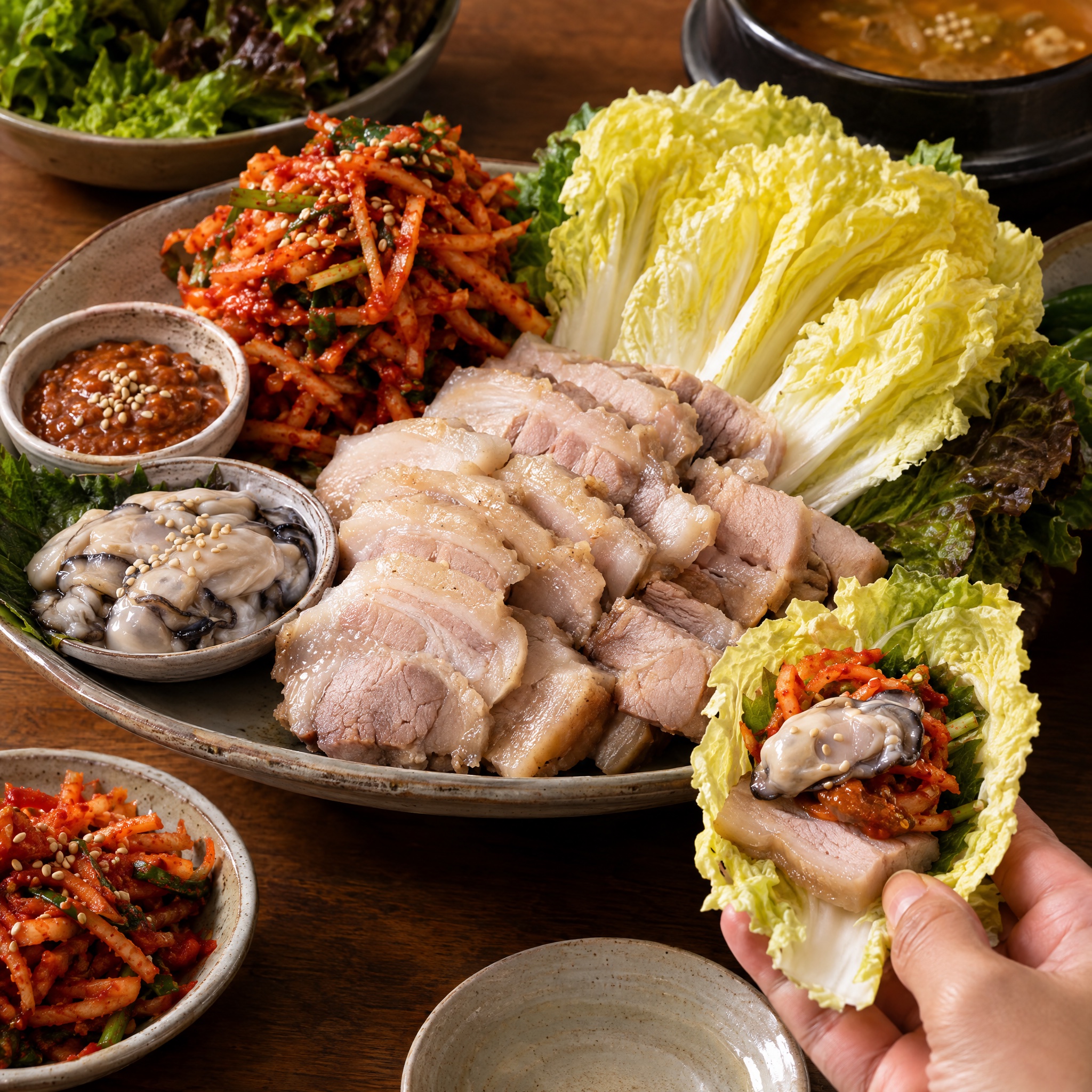 Source photograph of Bossam. Not official I Want Some Food pixel artwork.