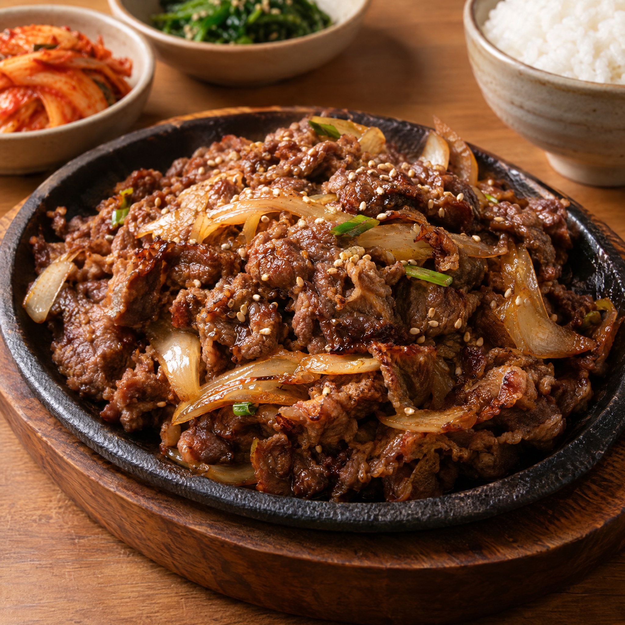 Source photograph of Bulgogi. Not official I Want Some Food pixel artwork.