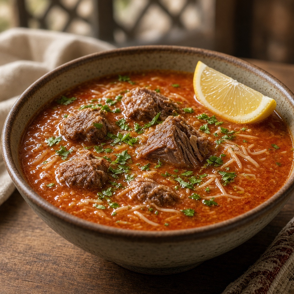 Source photograph of Chorba. Not official I Want Some Food pixel artwork.