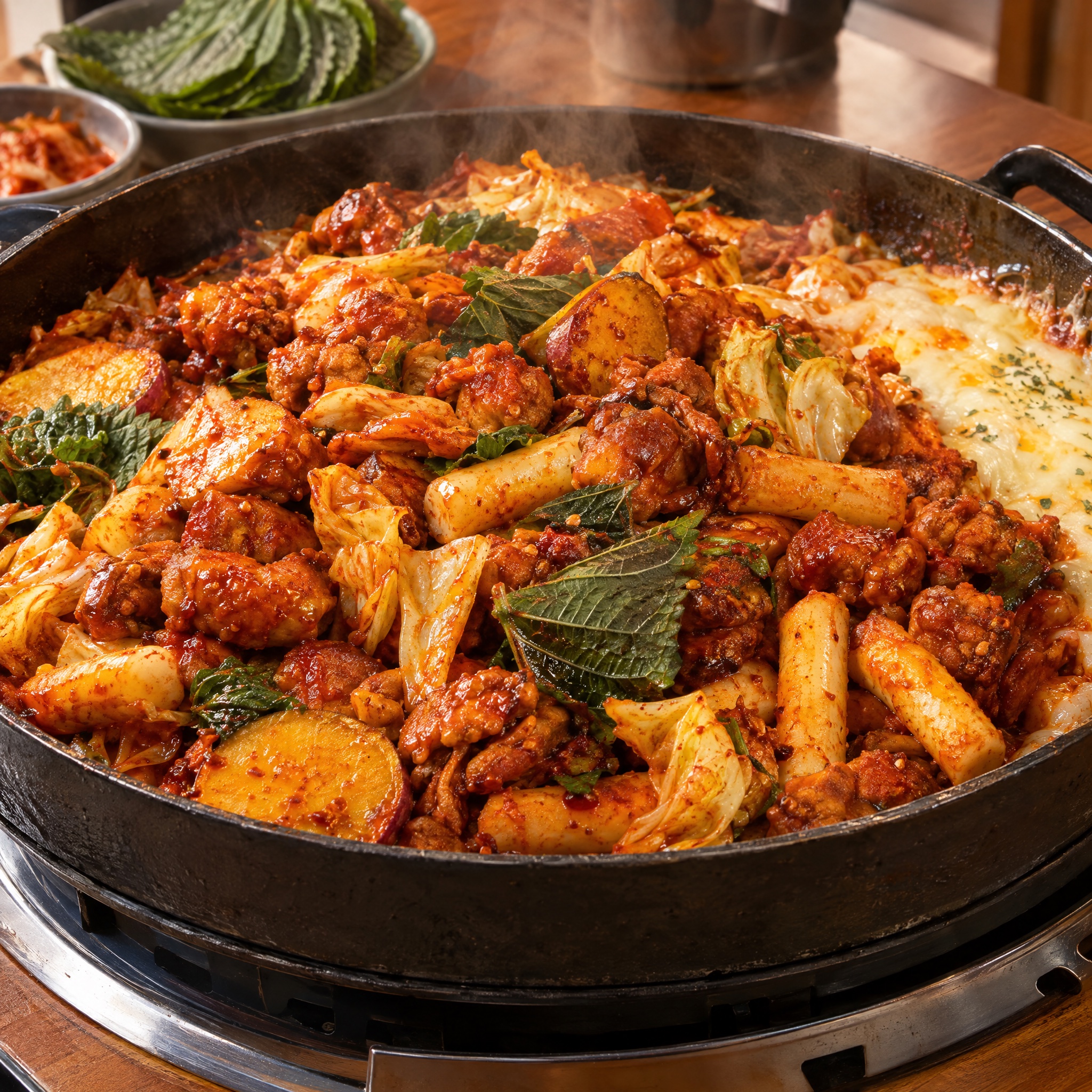Source photograph of Dakgalbi. Not official I Want Some Food pixel artwork.