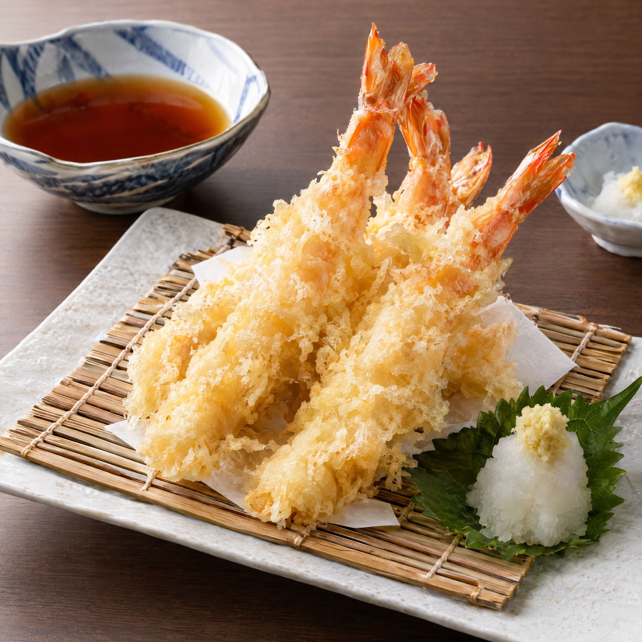 Source photograph of Ebi tempura. Not official I Want Some Food pixel artwork.
