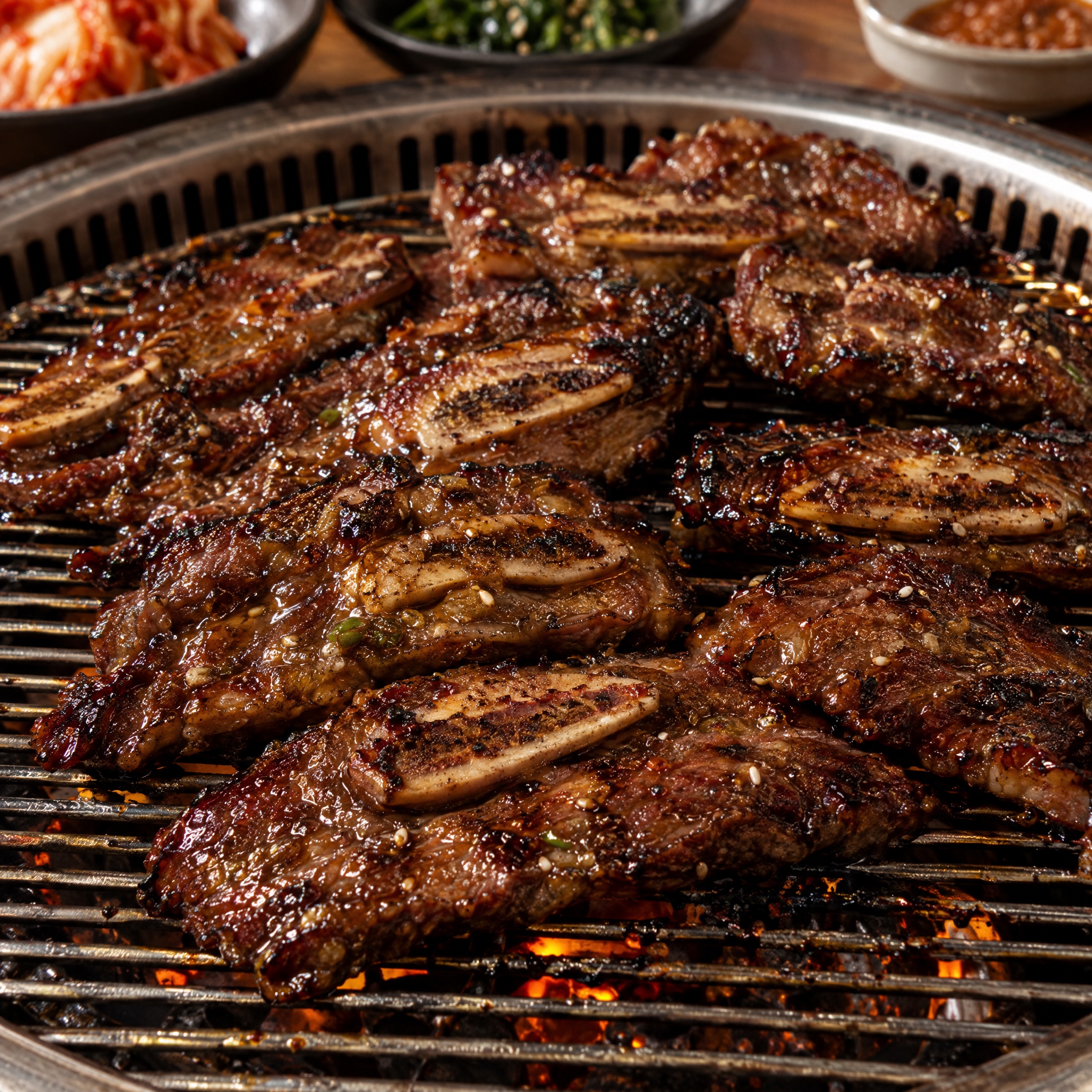 Source photograph of Galbi. Not official I Want Some Food pixel artwork.