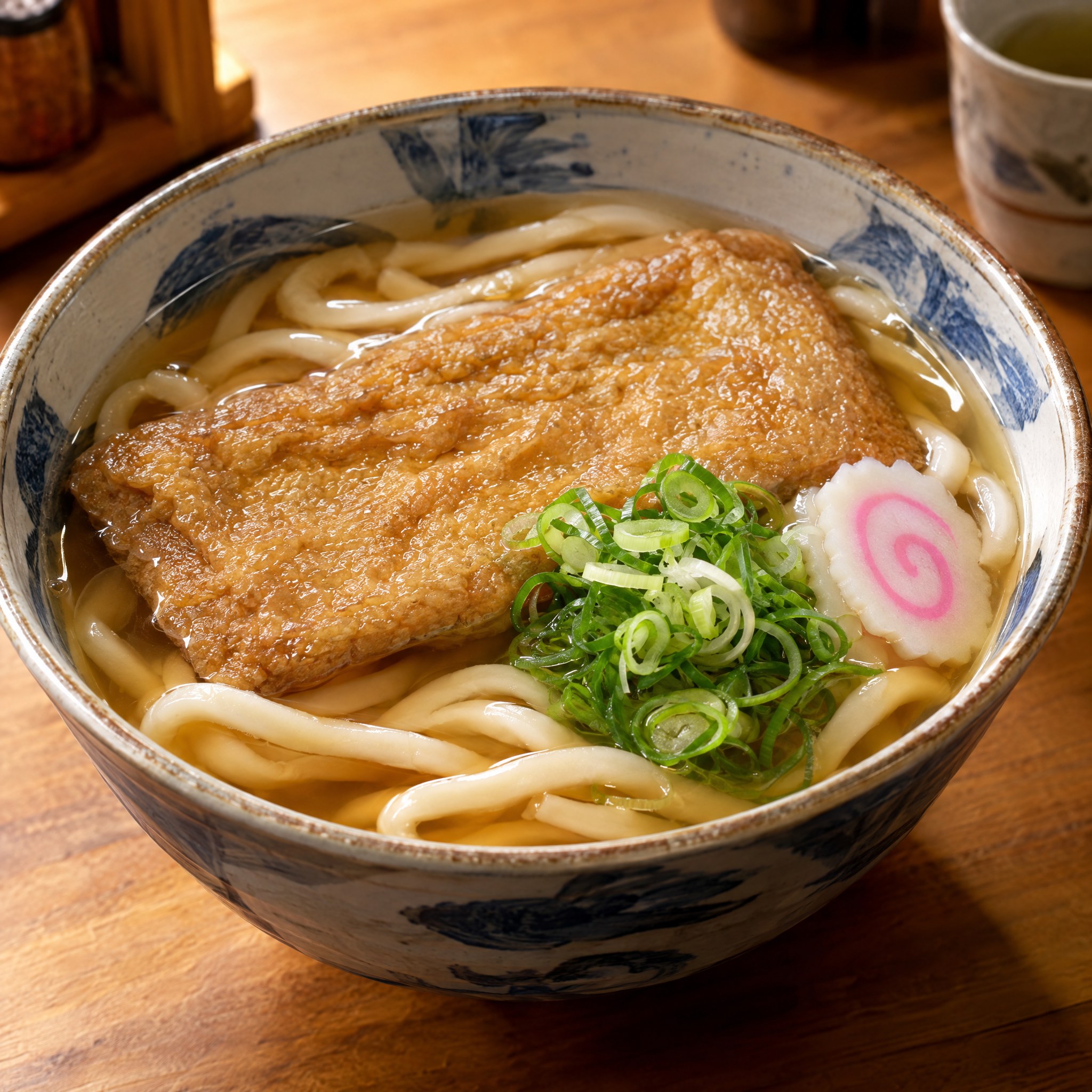 Source photograph of Kitsune udon. Not official I Want Some Food pixel artwork.