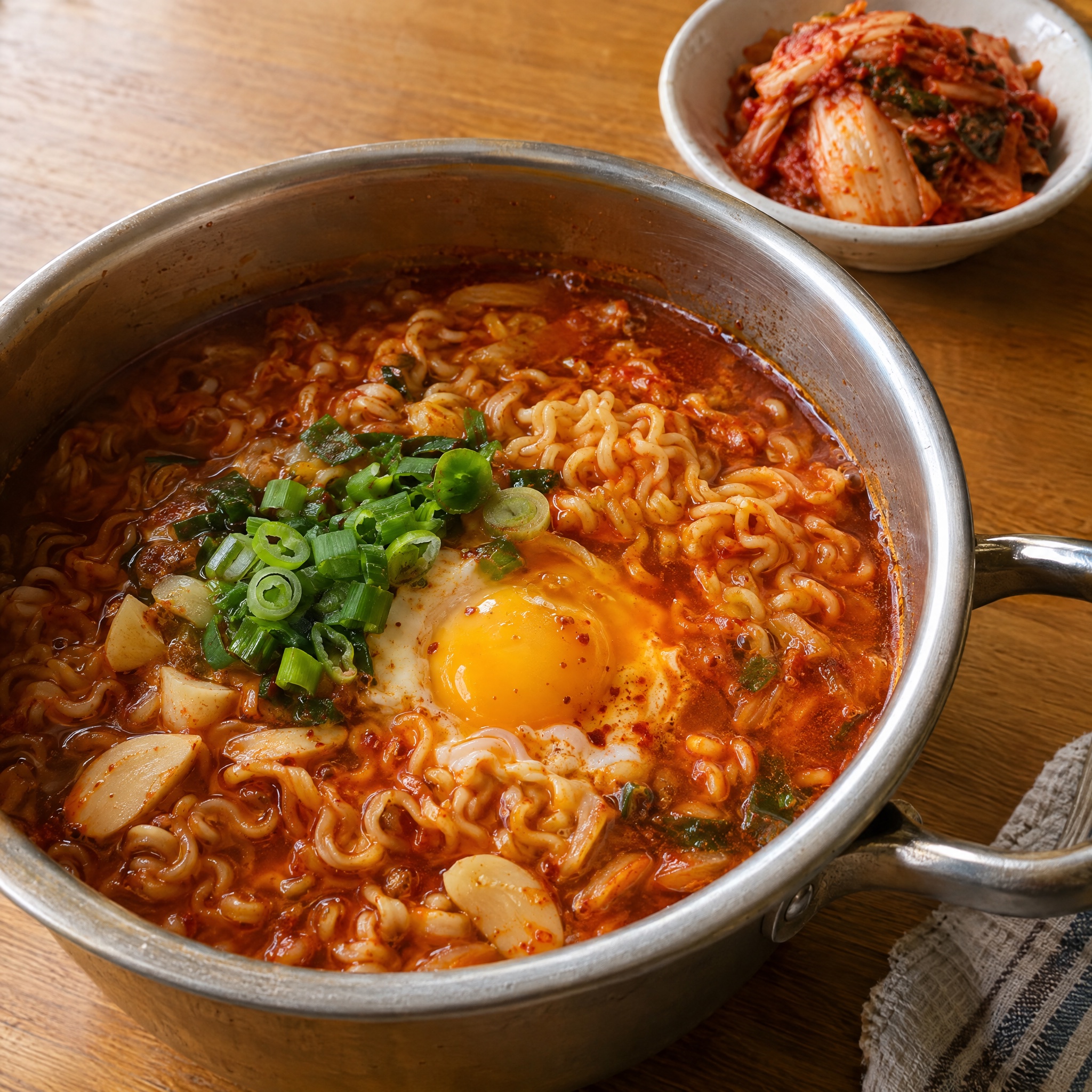 Source photograph of Korean ramyeon. Not official I Want Some Food pixel artwork.