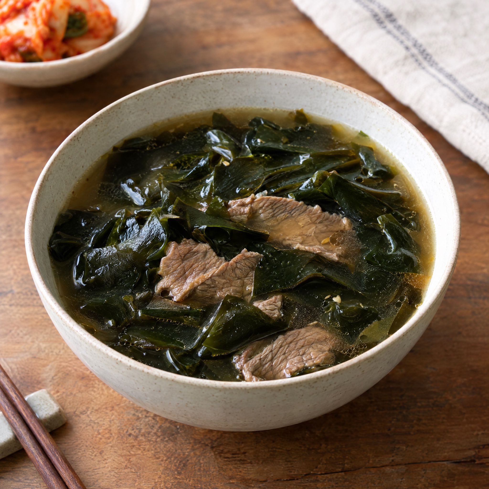 Source photograph of Miyeok-guk. Not official I Want Some Food pixel artwork.