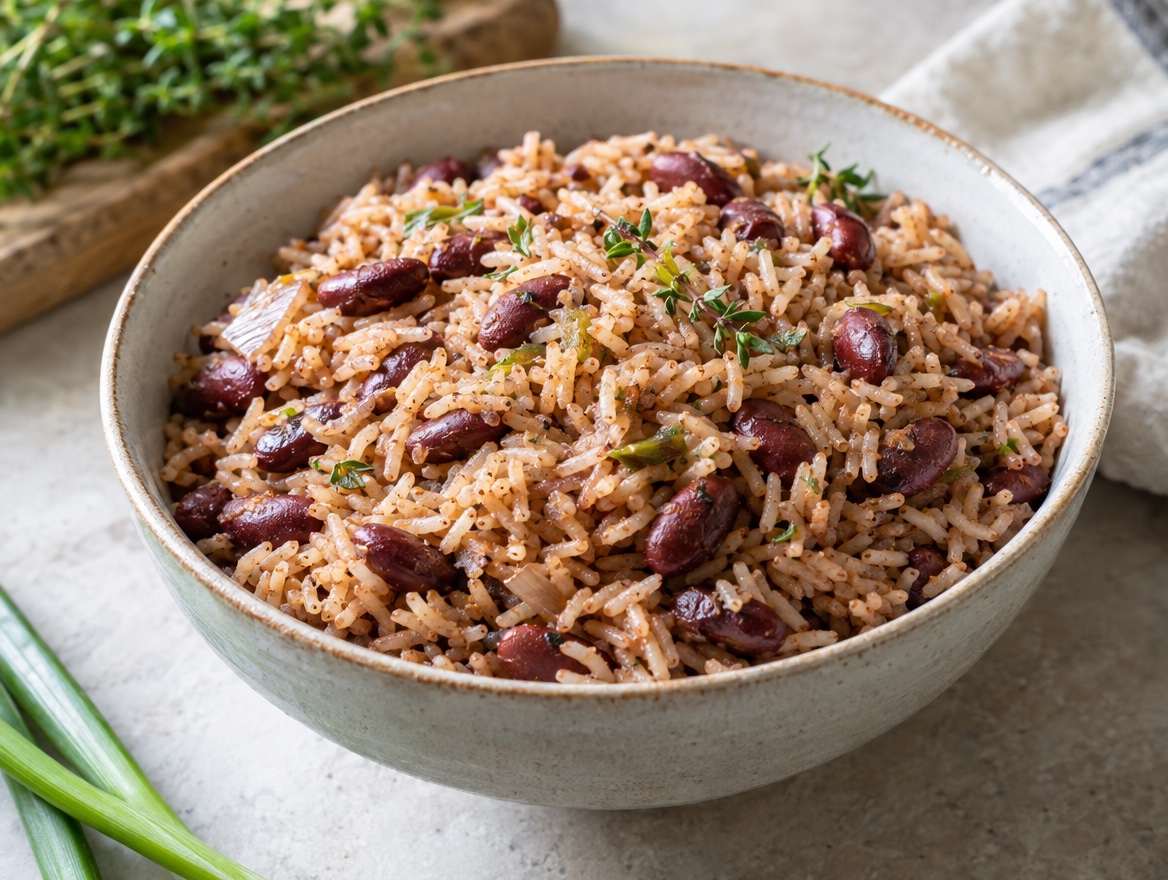 Source photograph of Rice and peas. Not official I Want Some Food pixel artwork.