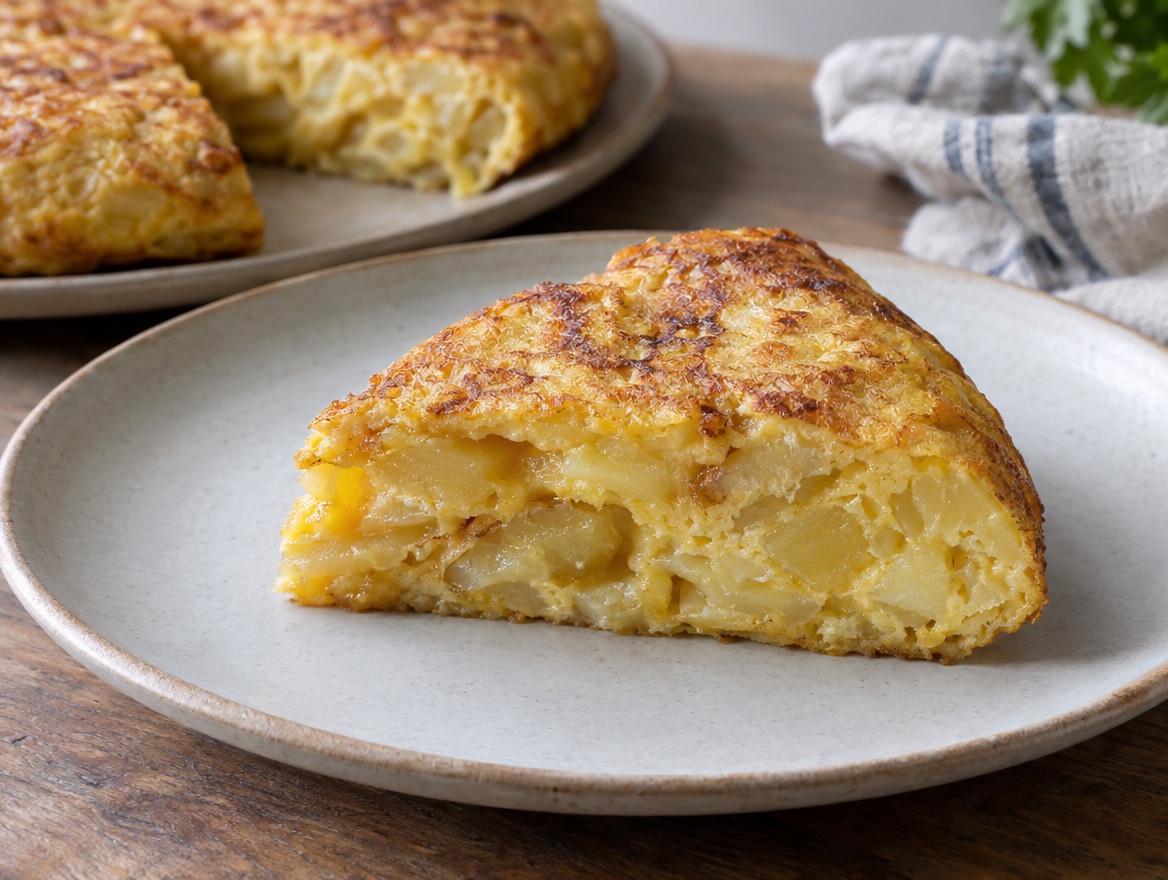 Source photograph of Tortilla española. Not official I Want Some Food pixel artwork.