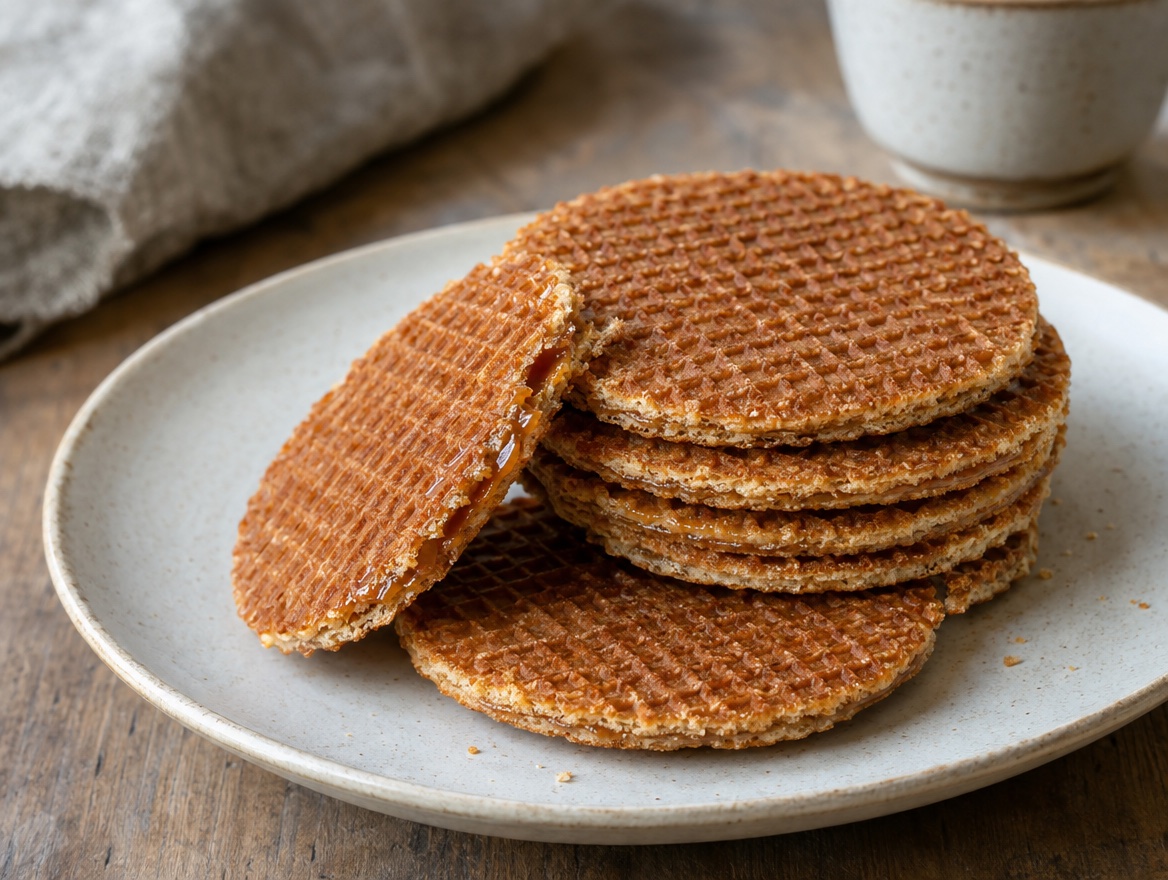 Source photograph of Stroopwafel. Not official I Want Some Food pixel artwork.