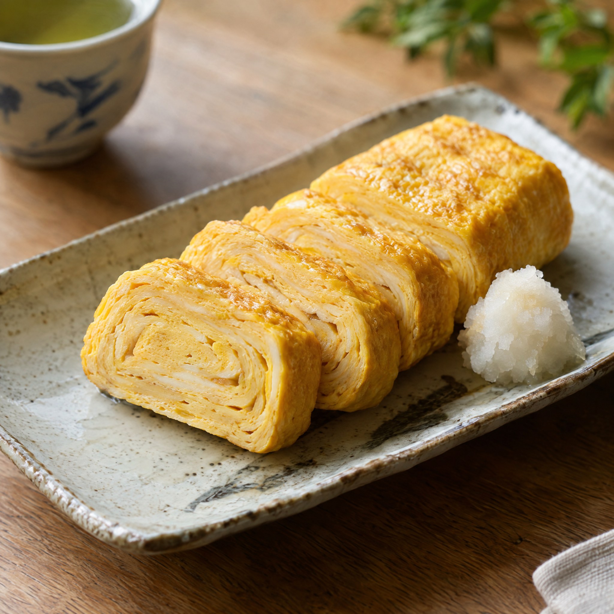 Source photograph of Tamagoyaki. Not official I Want Some Food pixel artwork.