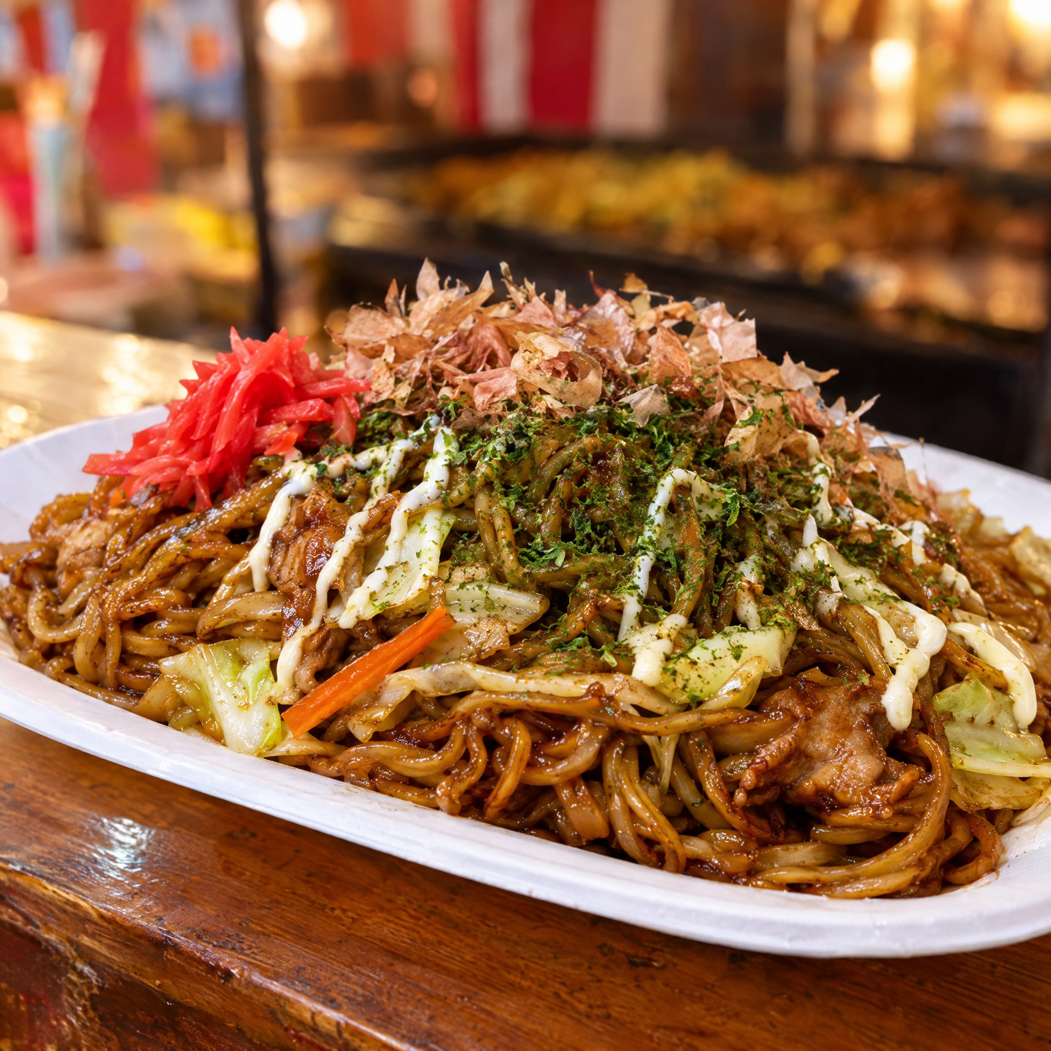 Source photograph of Yakisoba. Not official I Want Some Food pixel artwork.