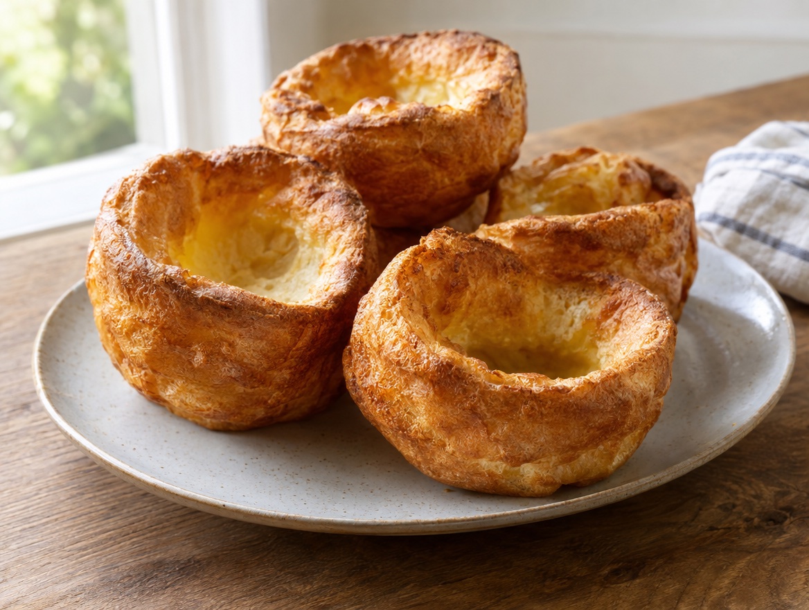 Source photograph of Yorkshire puddings. Not official I Want Some Food pixel artwork.